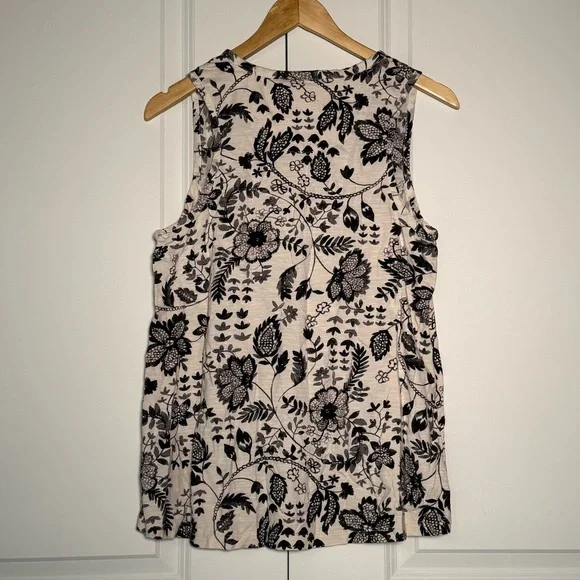 Anthropologie Black Floral Print Blouse - Picture 7 of 7